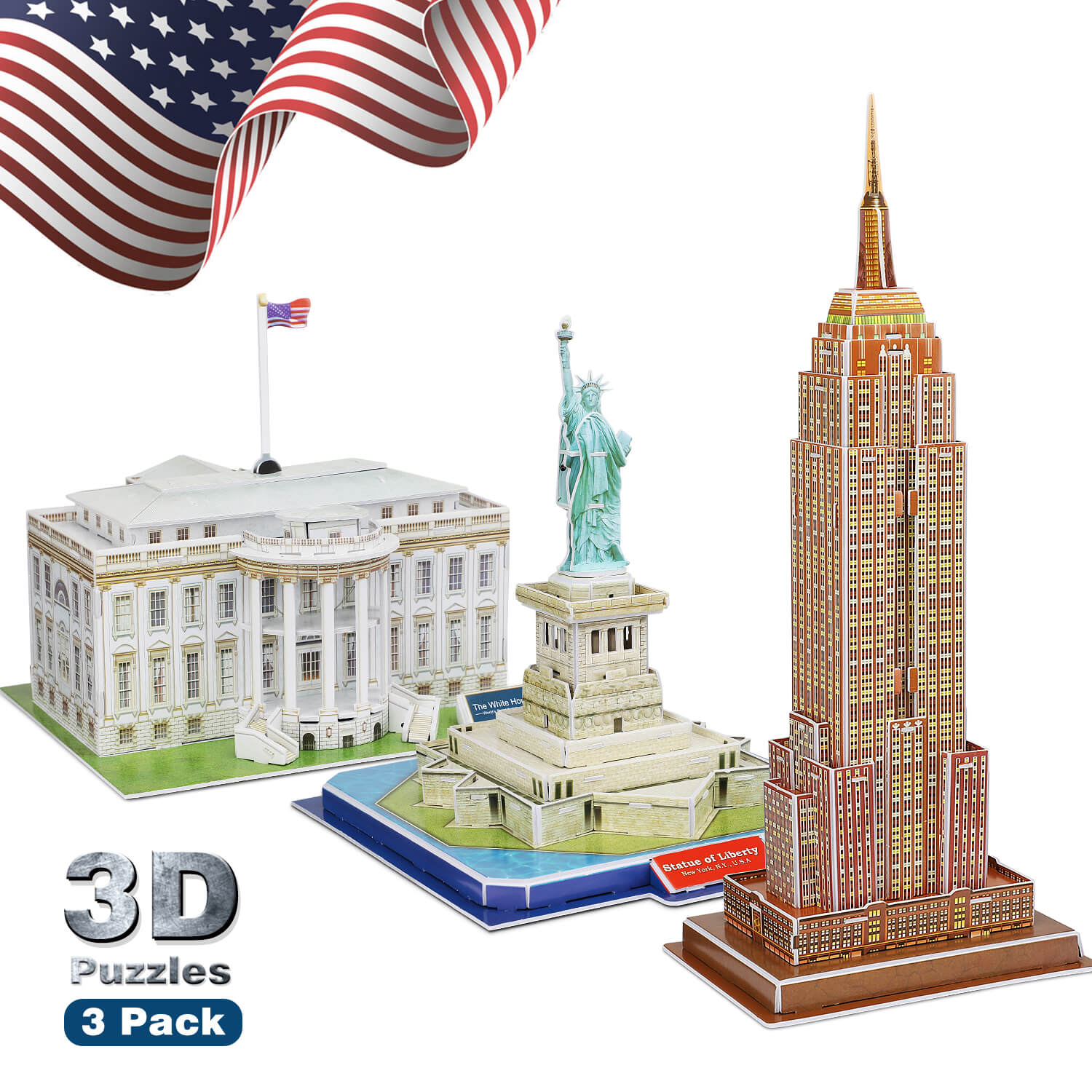 Fidtoy 3D Landmark Puzzle Set for Kids and Adults