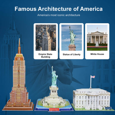 Fidtoy 3D Landmark Puzzle Set for Kids and Adults