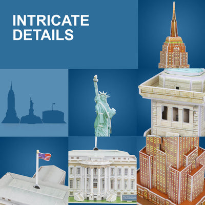Fidtoy 3D Landmark Puzzle Set for Kids and Adults