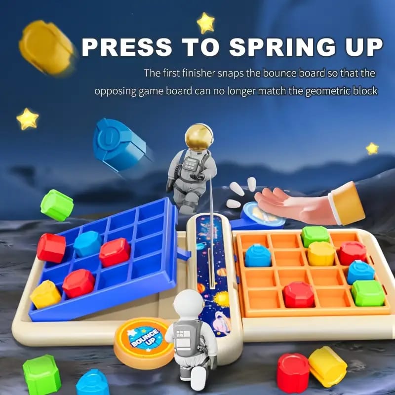 Fidtoy Planet Geometry Shape Matching Game Multiplayer Challenge  Space Theme Pattern Matching Board Game for Kids Ages 3+