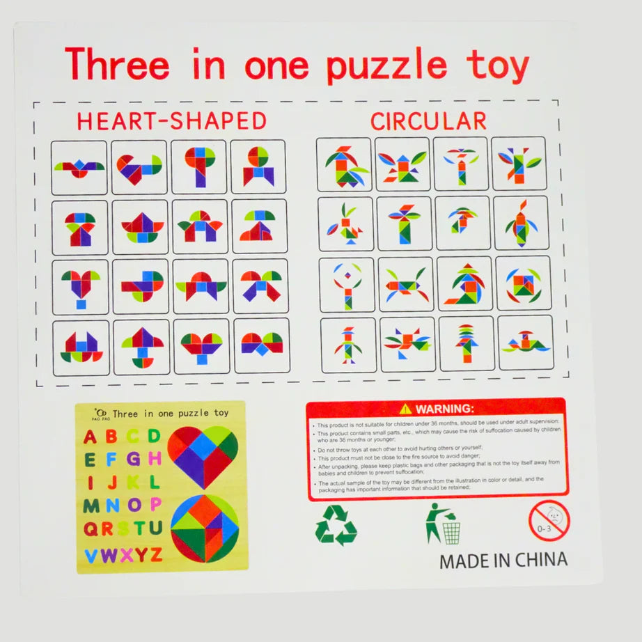 Puzzle Géométrique et Alphabet Montessori - 501