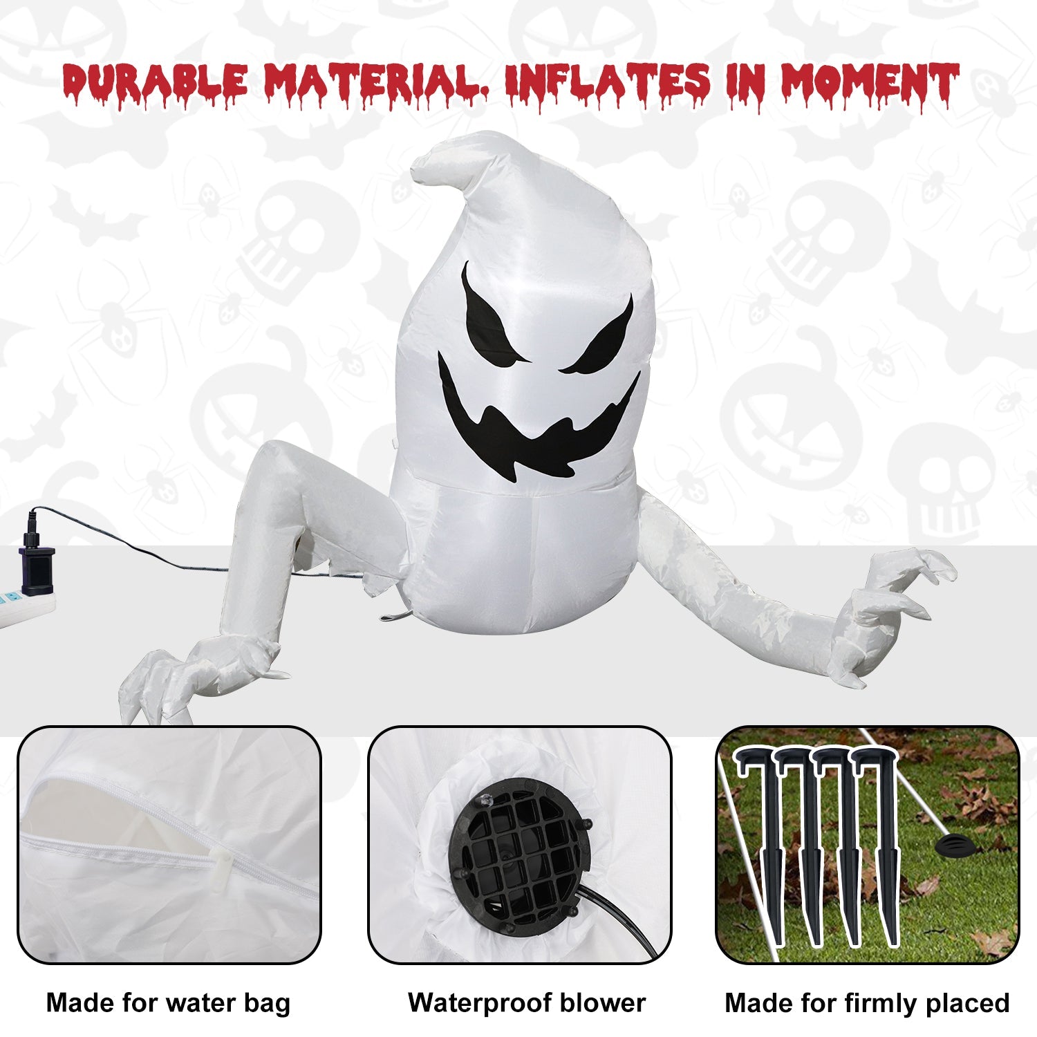 Fidtoy Halloween Inflatable Ghost Decoration for Yard Party Decor