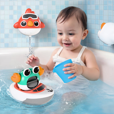 Fidtoy Juego de juguetes de baño de 5 piezas para bebés y niños pequeños