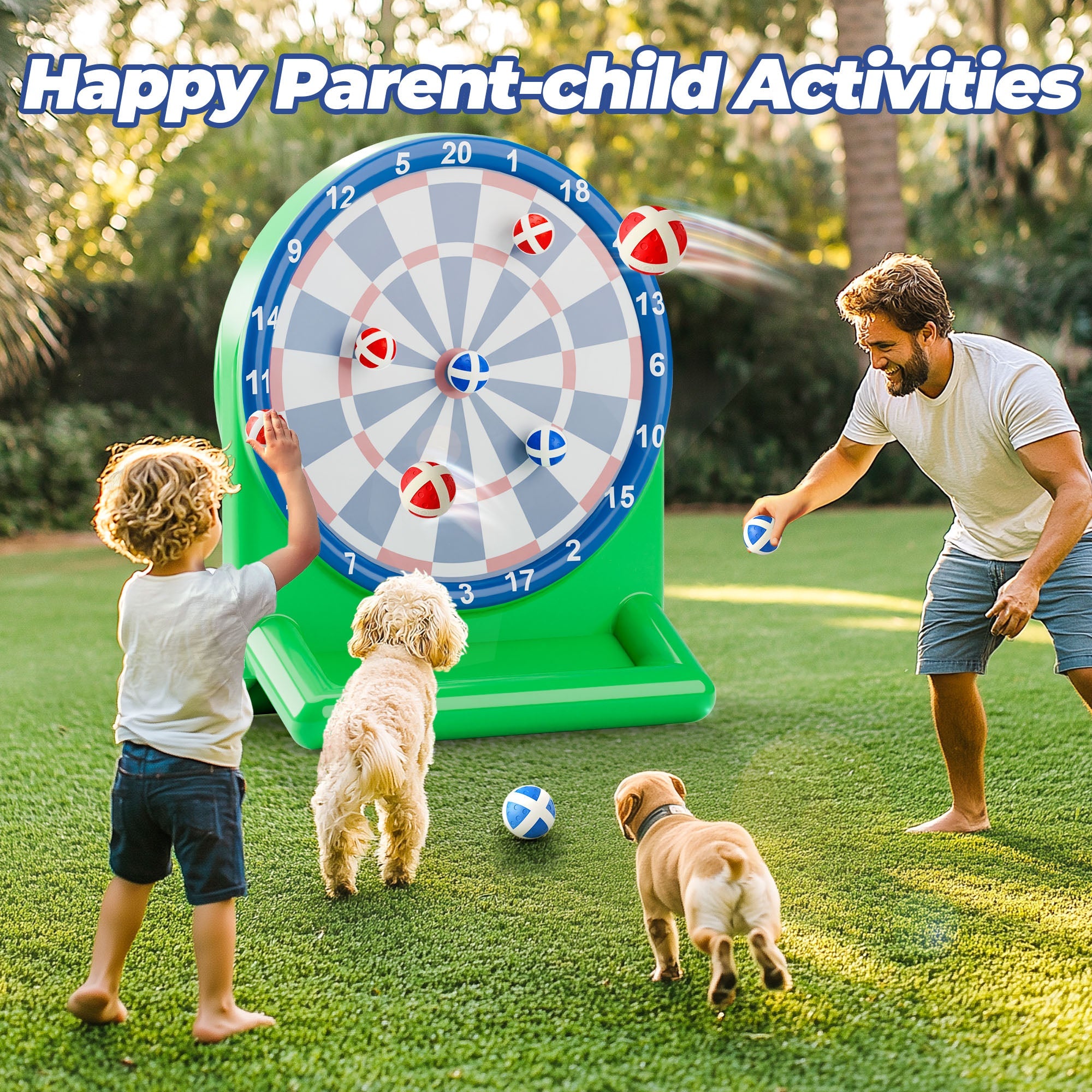 Fidtoy Inflatable Dart Board Pool Game for Kids
