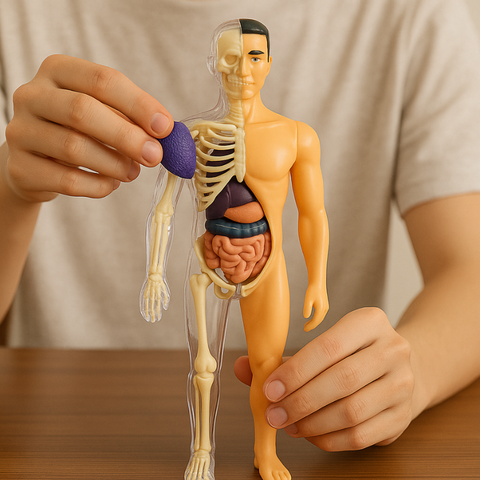 Juguete de Ensamblaje de Esqueleto Humano para Niños – Modelo de Aprendizaje de Anatomía Montessori