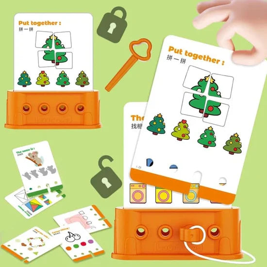 Fidtoy Montessori Lock Pick Activity with 40 Challenge Cards
