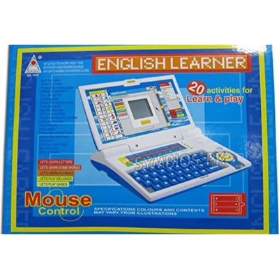 Fidtoy Learning English Learner Laptop Toy with 20 Activities for Kids Letter Number Spelling Play