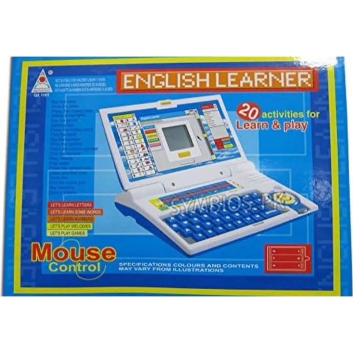 Fidtoy Learning English Learner Laptop Toy with 20 Activities for Kids Letter Number Spelling Play