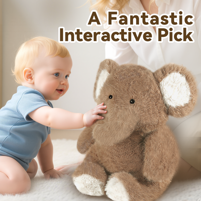 Fidtoy Plush Elephant Stuffed Animal Toy for Kids