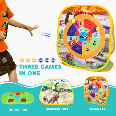 Juego Fidtoy Ocean Bean Bag Toss 2 en 1, juego para niños al aire libre