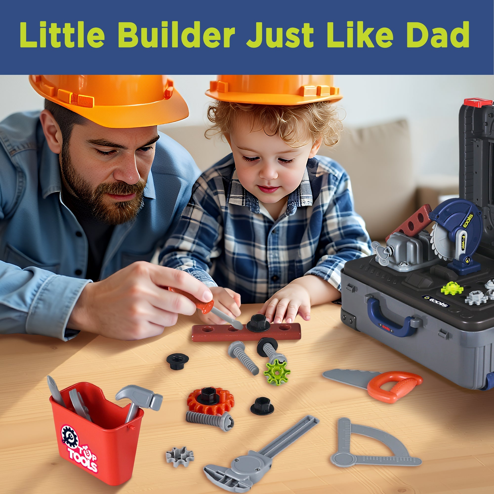 Fidtoy Kids Tool Bench Set Pretend Play Construction Workbench Toy
