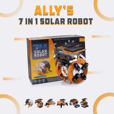 Fidtoy 7-in-1 STEM Solar Power Robot Experiment Kit for Kids, DIY Solar Powered Robot Building Toy, Renewable Energy Engineering Science Kit Age 8+
