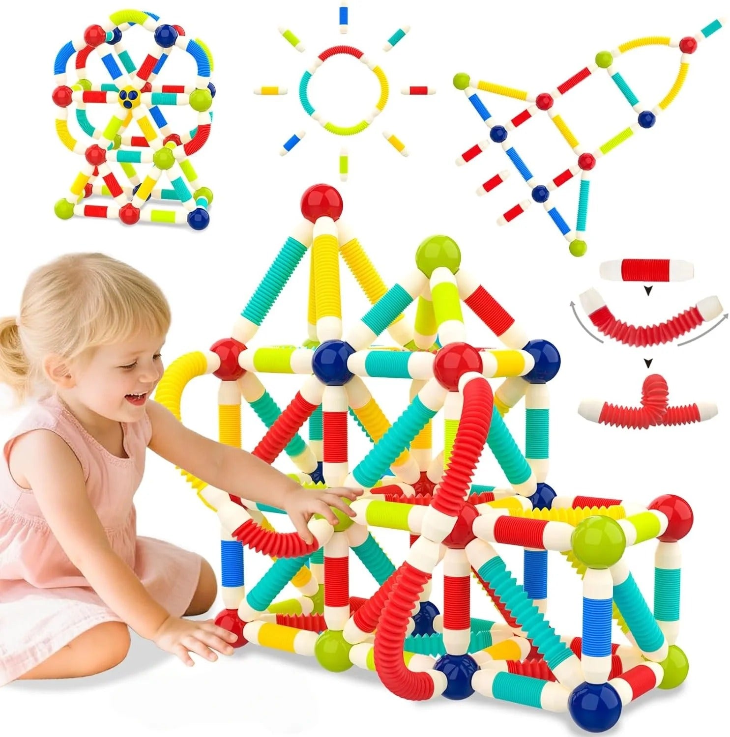 Pop Tube Magnetic Sticks Puzzle con Personaje -158