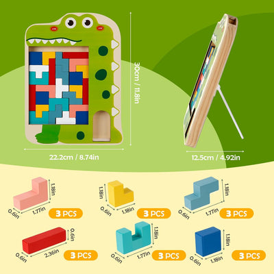 Jeu de construction de dinosaures Montessori pour enfants – Kit d'apprentissage STEM pour la motricité fine