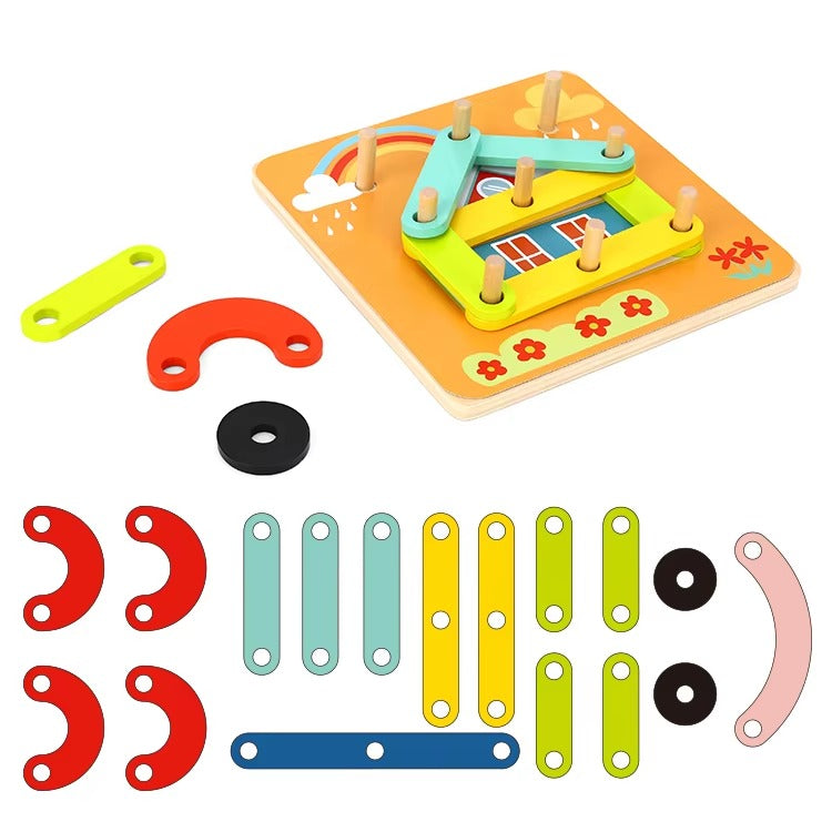 DIY Creative Pattern Combination Wooden Board - 657
