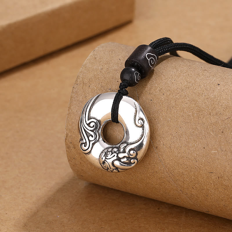 Buddha Stones PiXiu Peace Buckle Copper Wealth Necklace Pendant Necklaces & Pendants BS 1