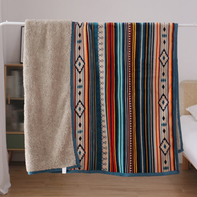 Buddha Stones Geometric Warm Soft Bed Throw Blanket Blanket BS 12