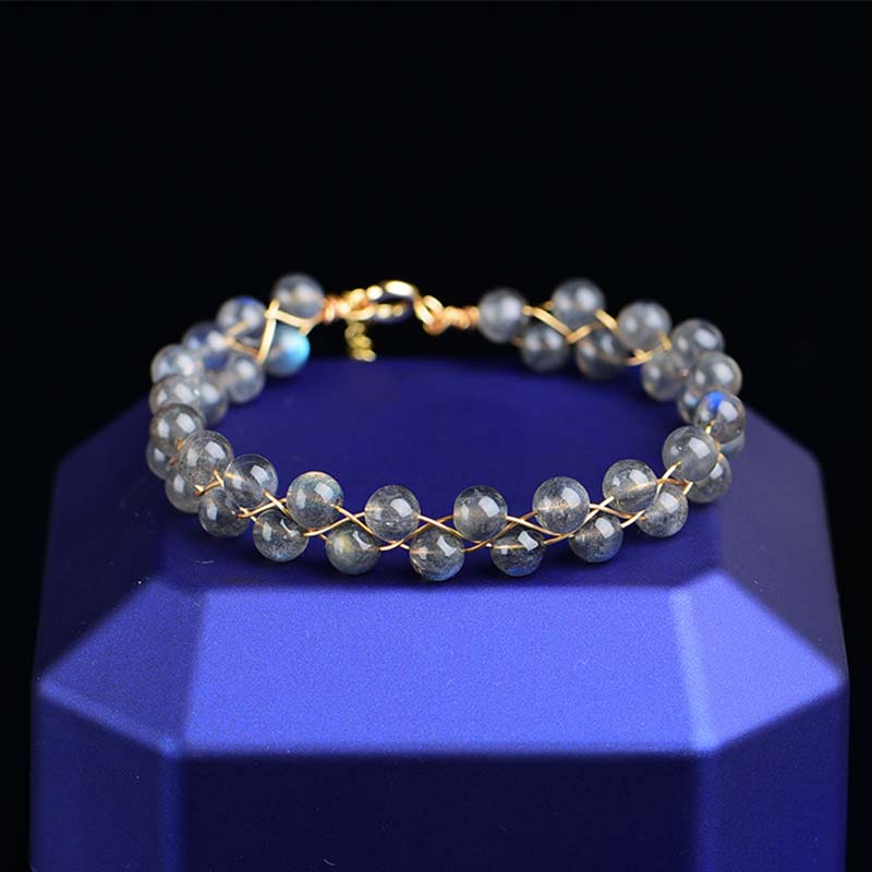 Buddha Stones Natural Moonstone Love Blessing Bracelet Bracelet BS 5