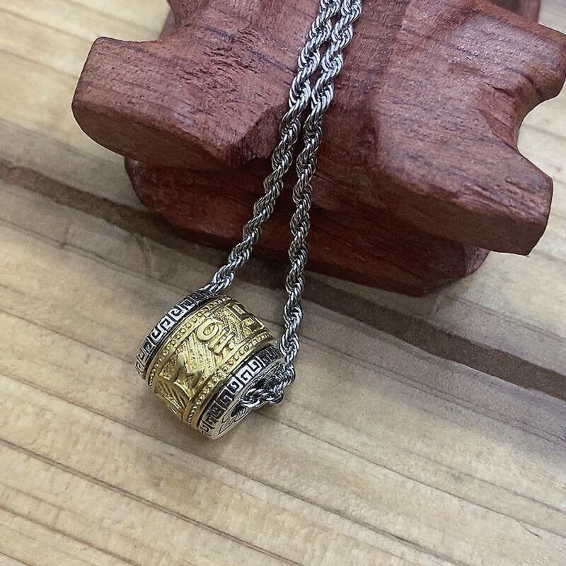 Buddha Stones Tibet Om Mani Padme Hum Protection Necklace Pendant Necklaces & Pendants BS Gold Chain
