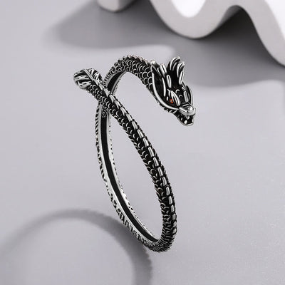 Buddha Stones Dragon Scales Pattern Luck Protection Bracelet Bangle Bracelet Bangle BS 1
