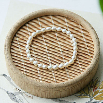 Buddha Stones Natural Pearl Healing Beaded Bracelet Bracelet BS 6
