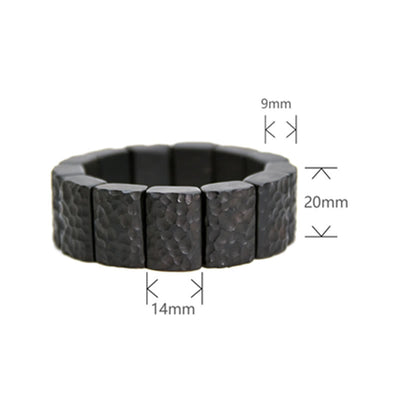 Buddha Stones Vintage Ebony Wood Texture Peace Couple Bracelet Bracelet BS 9