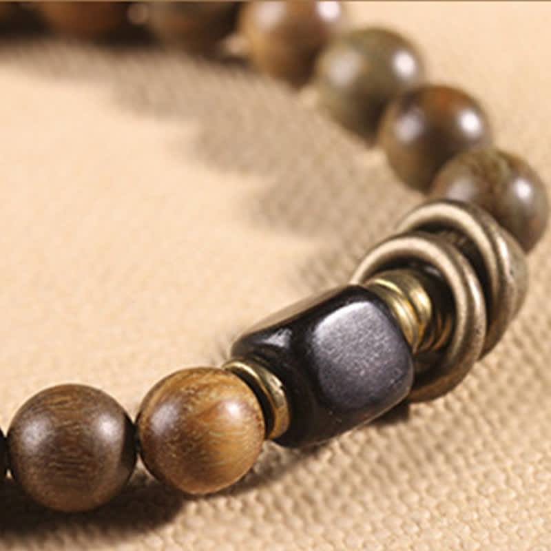 Buddha Stones Tibetan Green Sandalwood Crystal Soothing Peace Bracelet Bracelet BS 15