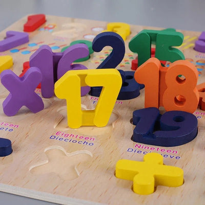 3D Alphabet Board with picture print, Capital, Small, Number and Shapes board - 4 in 1 Combo