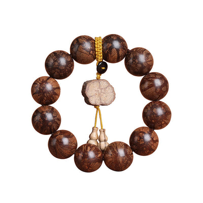 Buddha Stones Plum Blossom Wood Inner Peace Bracelet Bracelet BS 9