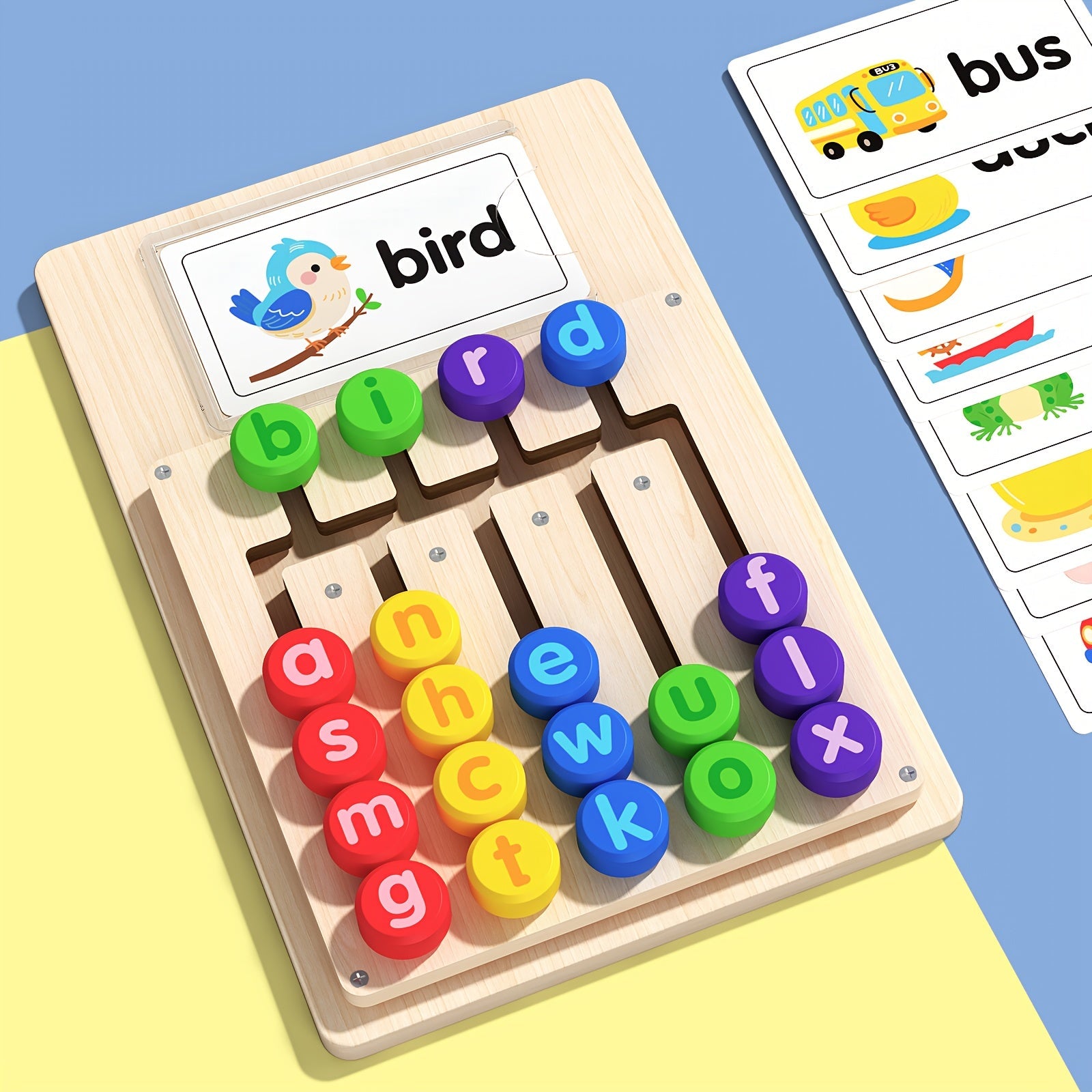 Tableau d'apprentissage de l'alphabet Fidtoy pour les tout-petits, jouet interactif d'épellation de lettres et de mots
