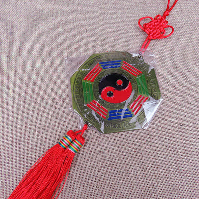Buddha Stones Feng Shui Bagua Map Chinese Knotting Harmony Energy Map Mirror Bagua Map BS 19