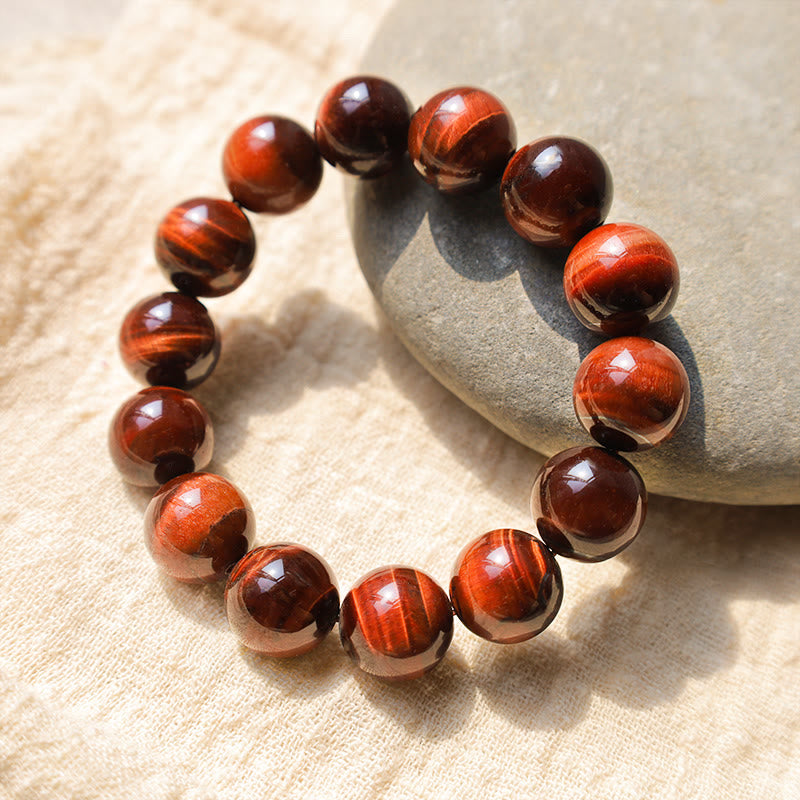 Foviel Natural Tiger Eye Healing Bead Bracelet