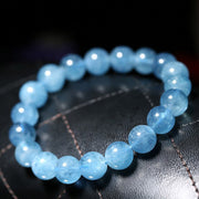 Foviel Aquamarine Beads Peace Healing Bracelet