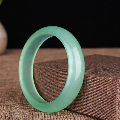 Buddha Stones Natural Jade Luck Healing Prosperity Bangle Bracelet Bracelet Bangle BS 6