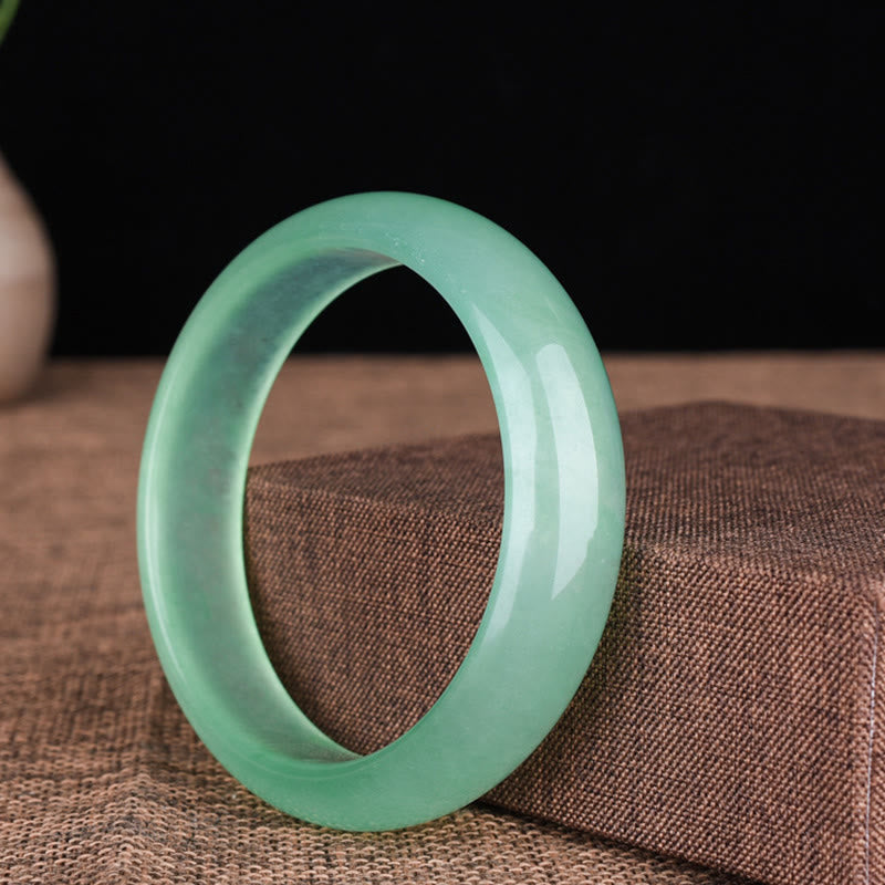 Buddha Stones Natural Jade Luck Healing Prosperity Bangle Bracelet Bracelet Bangle BS 6
