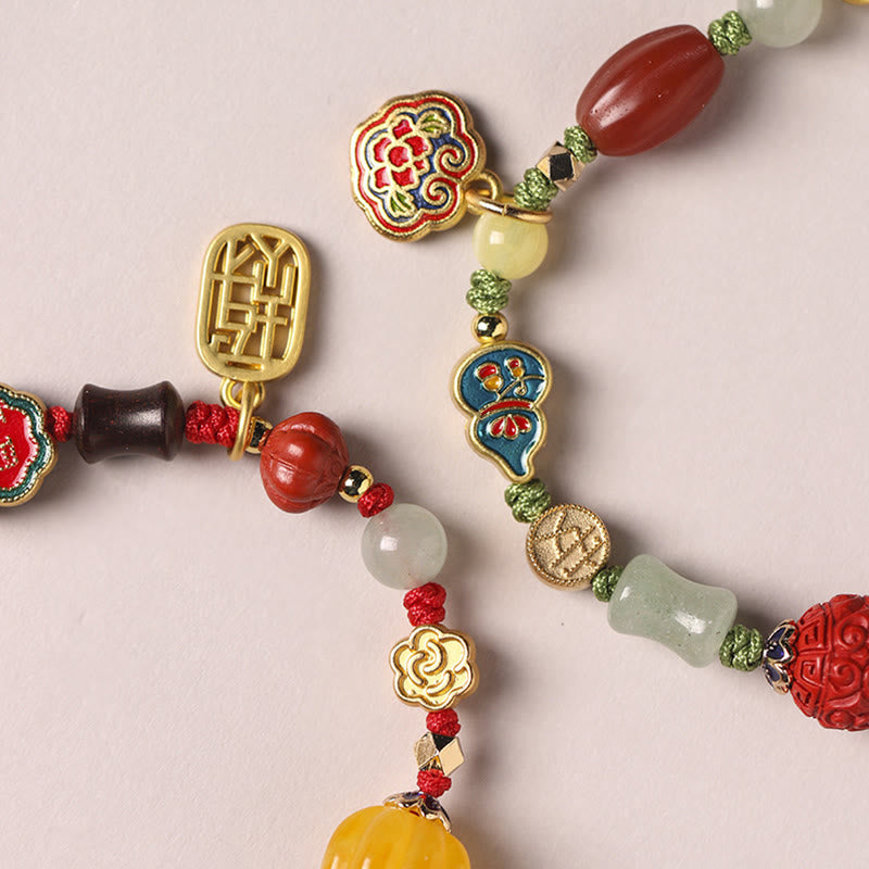 Buddha Stones Tibetan Auspicious Clouds Fortune Happiness Wealth Luck Bracelet Bracelet BS 8