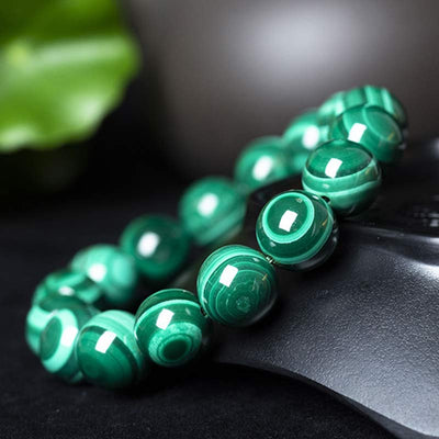 Bracelet de protection et de sérénité en malachite naturelle Foviel