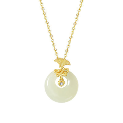 Buddha Stones 925 Sterling Silver Natural Hetian Jade Carnation Flower Prosperity Necklace Pendant Necklaces & Pendants BS 4