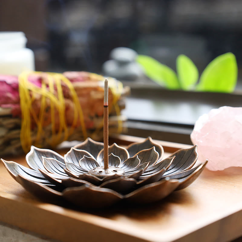 Buddha Stones Creative Six-hole Lotus Incense Burner Incense Burner BS 3