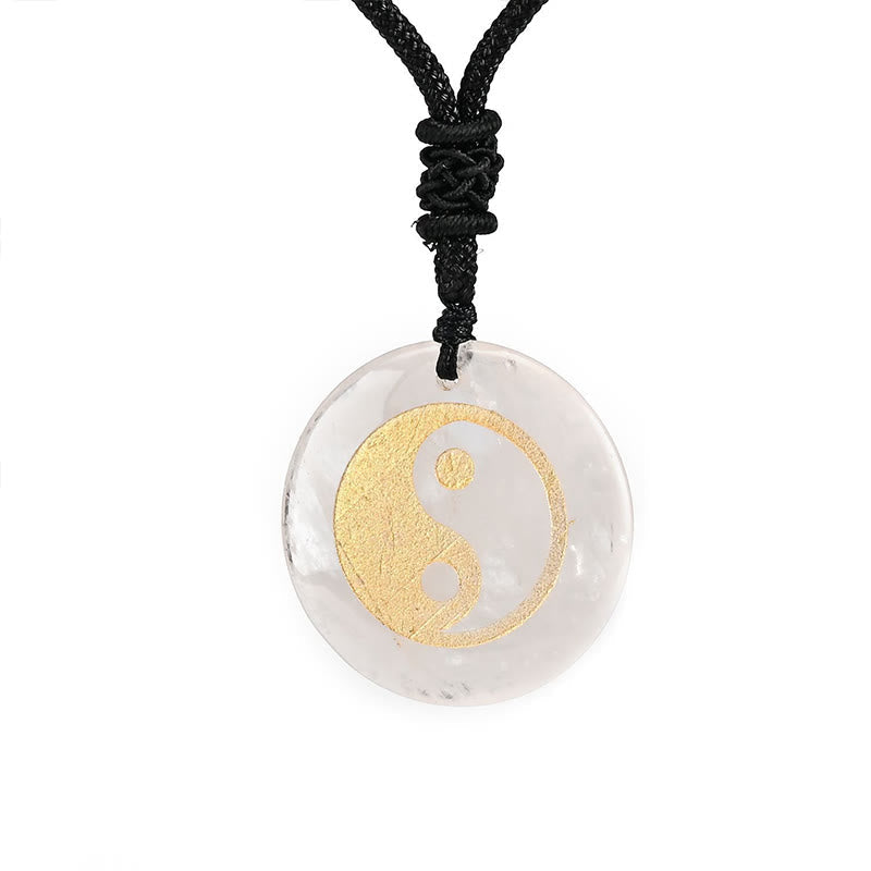 Buddha Stones Various Crystal Amethyst Tiger Eye Green Aventurine Yin Yang Spiritual Necklace Pendant Necklaces & Pendants BS 51