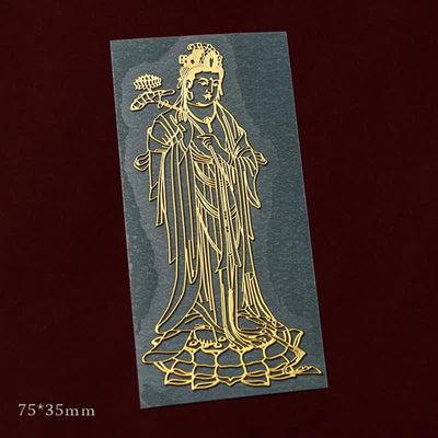 Buddha Stones 12 Chinese Zodiac Blessing Wealth Fortune Phone Sticker Phone Sticker BS Horse-Mahasattva Bodhisattva Small