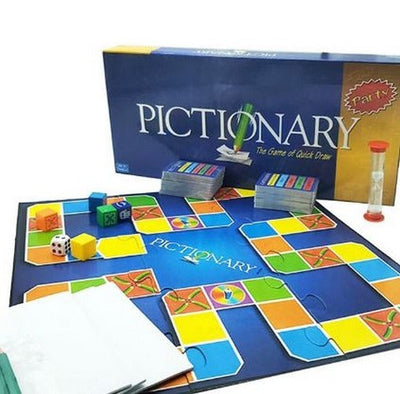 Fidtoy Quick Draw Drawing Guessing Board Game Family Party Educational Game with Cards Dice Timer and Game Pieces Ages 11+