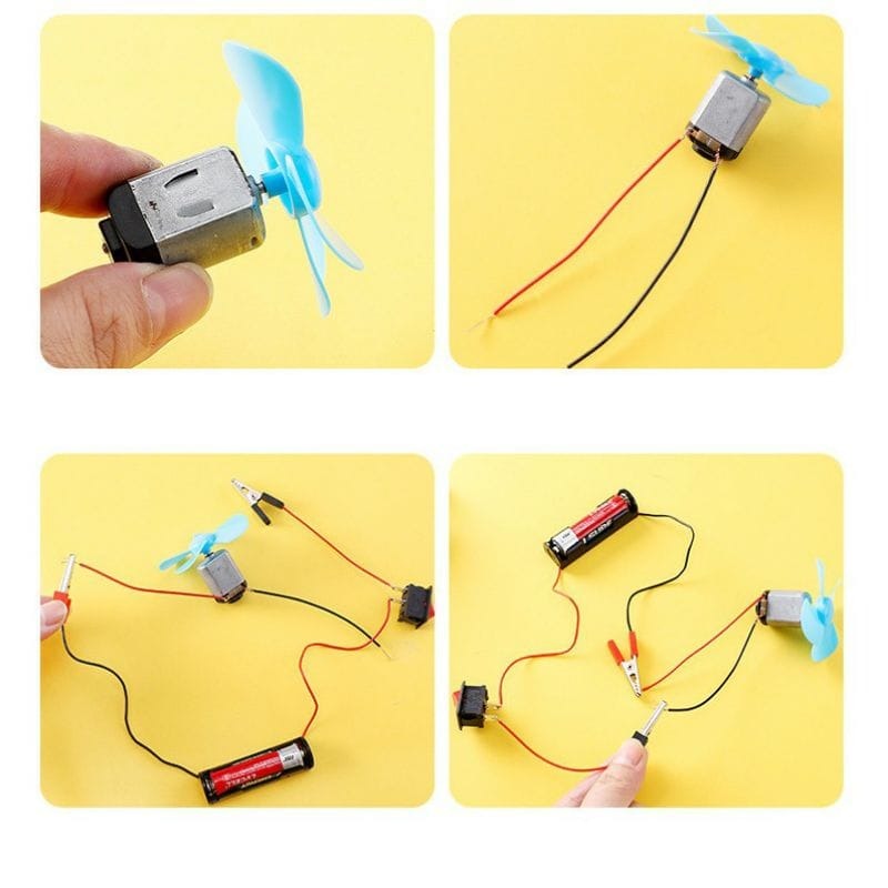 Juego de circuito de ventilador y luz "Hazlo tú mismo" para niños - Experimento de ciencia lógica - 185