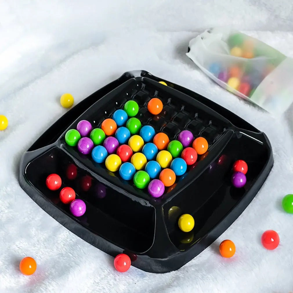 Jeu de société familial Fidtoy Colorful Ball Candy Crush Challenge pour enfants - Jeu de puzzle d'association de couleurs