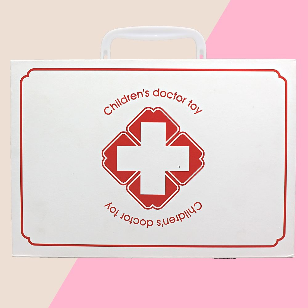 Fidtoy Wooden Children Doctor Pretend Play Set for Kids | 43Pcs Doctor Tool Kit, Medical Role Play Toy, Dentist Accessories, Stethoscope, Doctor Bag & Social Skills Toy Age 2-6