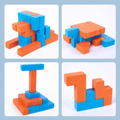 Cubes de construction à formes assorties - 741