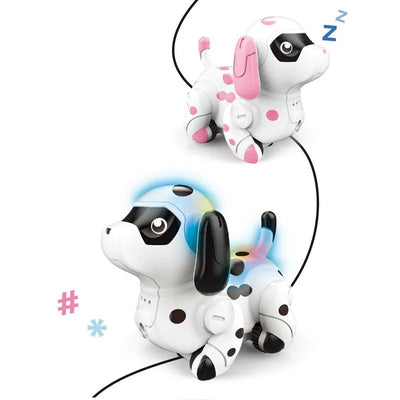 Fidtoy Inductive Dog Robot Follow the Line Toy with Color Changing Sounds and STEM Drawing Play