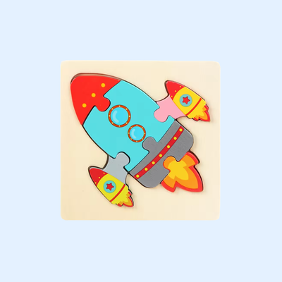Rompecabezas de madera Fidtoy Shape & Learn para niños pequeños. Aprendizaje temprano Montessori.