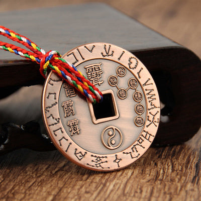 Buddha Stones Taoism Yin Yang Symbol Protection Pendant Decoration Amulet Decorations BS Brown Seven Star Array