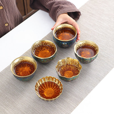Buddha Stones Colorful Ceramic Teacup Tea Cups - image 5